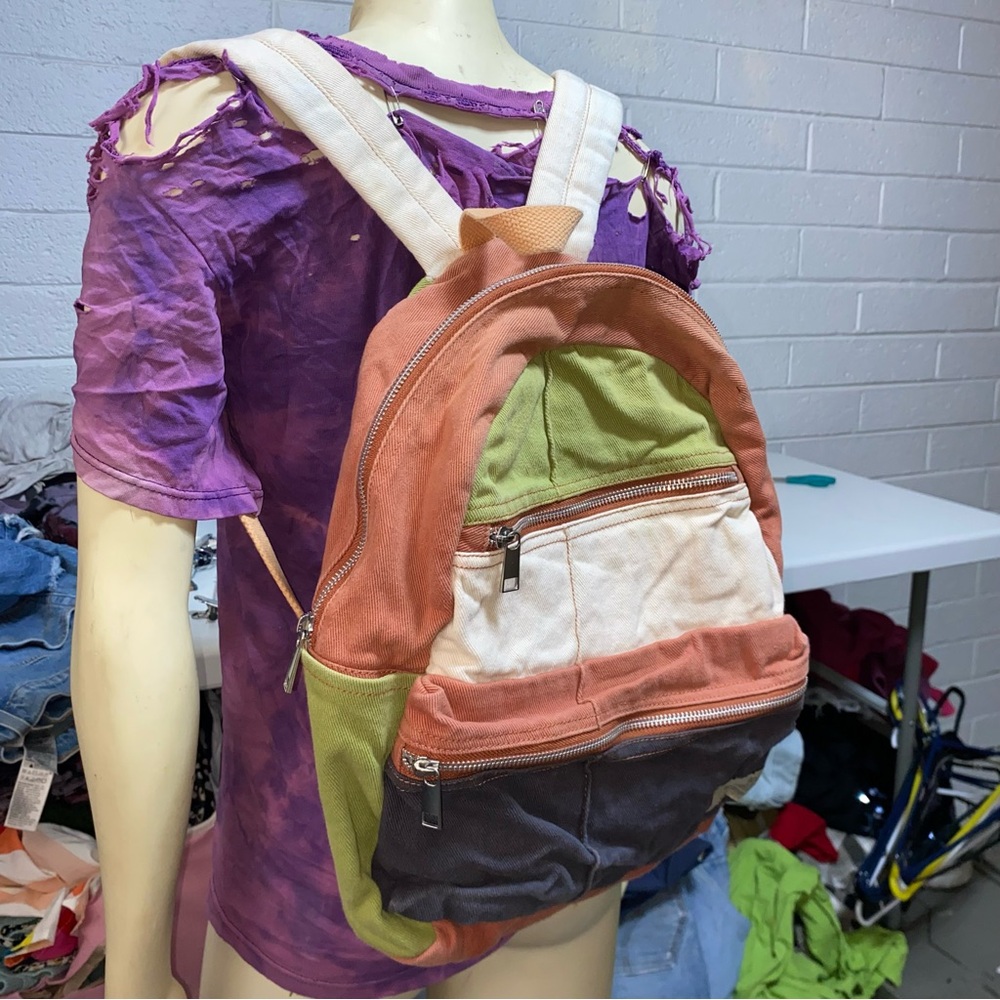 Bdg Small Colorblock Backpack Cargo Multi Zipper … - image 8